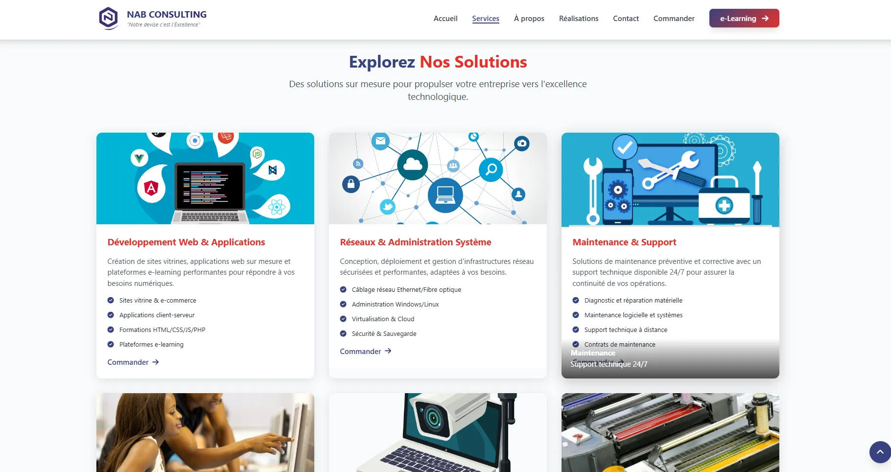 NAB Consulting services page