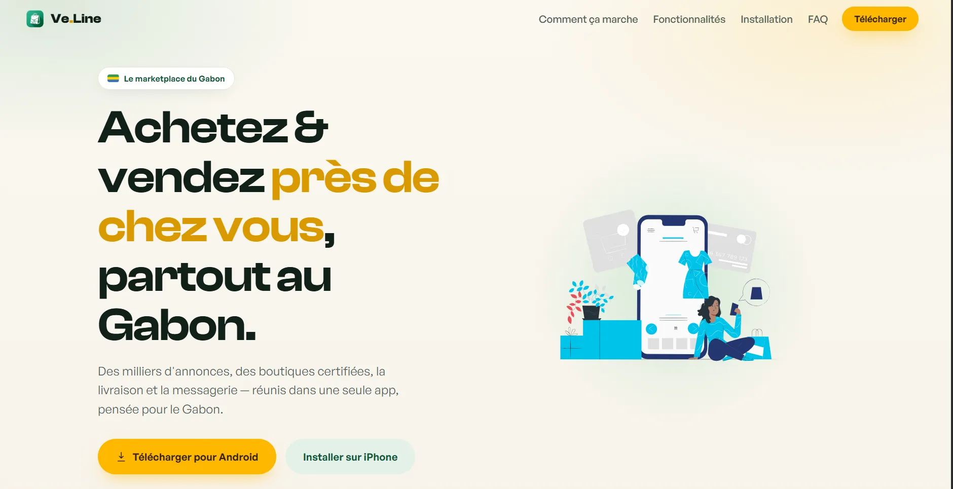 Ve.Line marketplace landing page